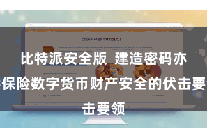 比特派安全版  建造密码亦然保险数字货币财产安全的伏击要领