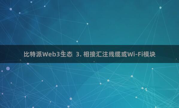 比特派Web3生态  3. 相接汇注线缆或Wi-Fi模块