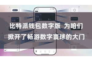 比特派钱包数字版  为咱们掀开了畅游数字寰球的大门